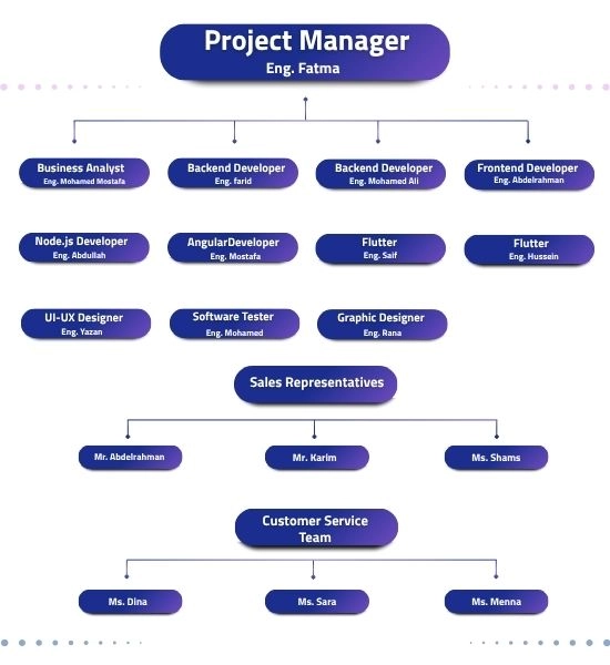 هيكل فريق البرمجة